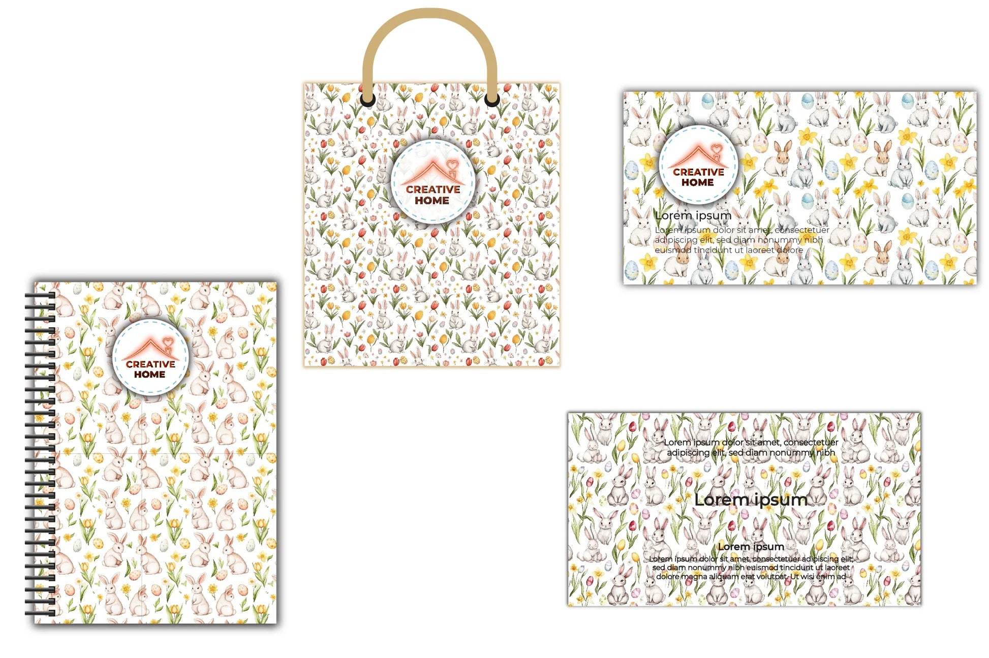 Easter Bunnies & Eggs Clipart Bundle - CraftNest - Digital Crafting and Art