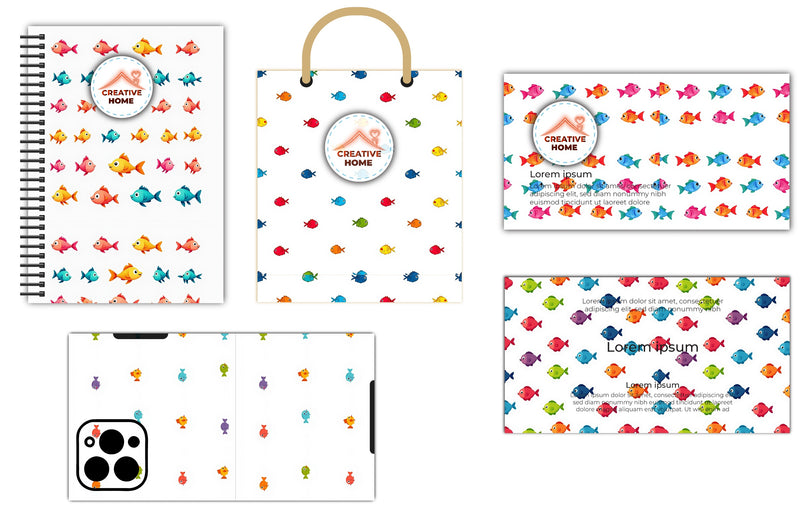 Cartoon Fish Pattern Clipart Bundle - CraftNest - Digital Crafting and Art