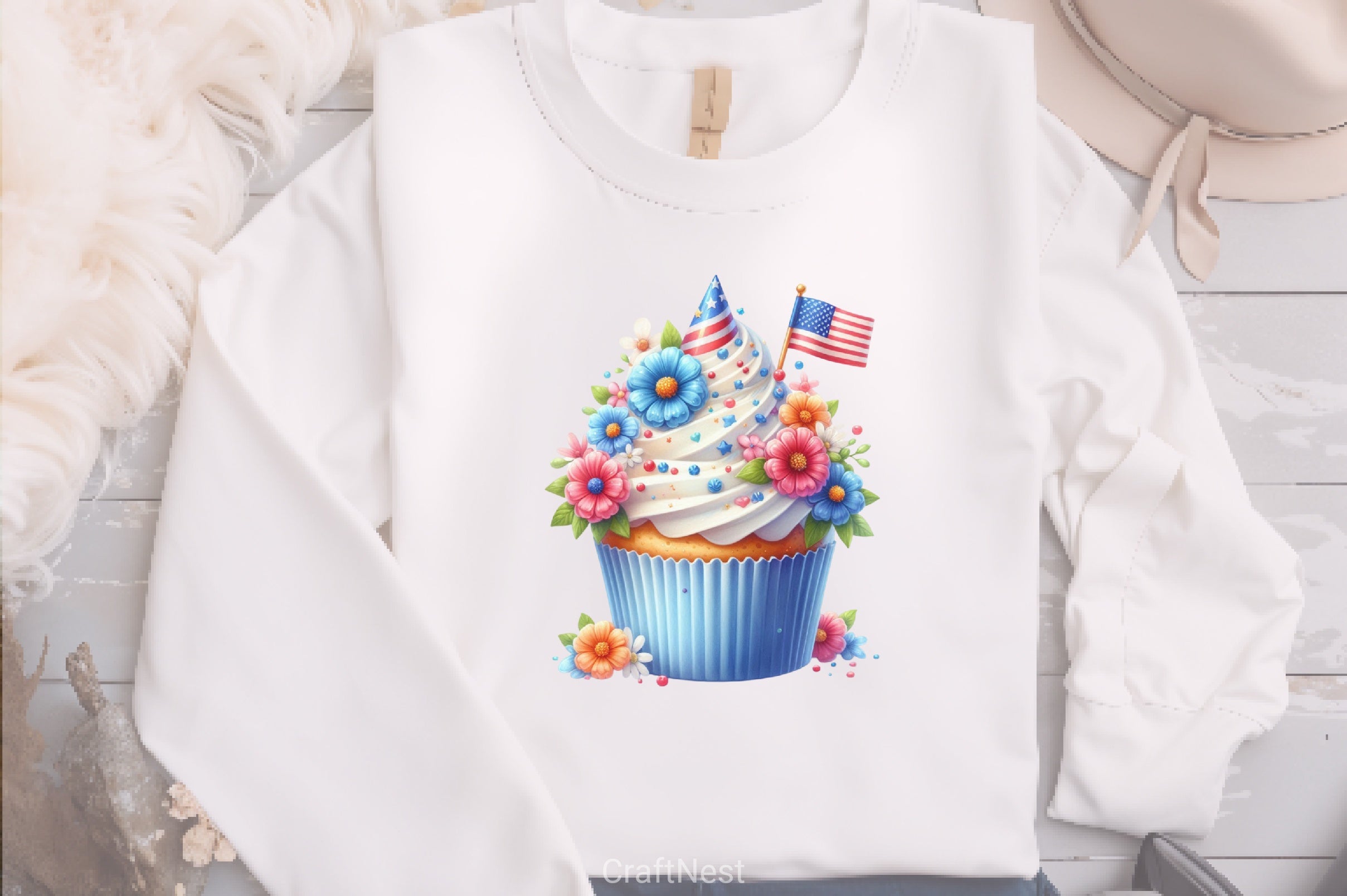 4th of July Cupcake Clipart Bundle - CraftNest - Digital Crafting and Art