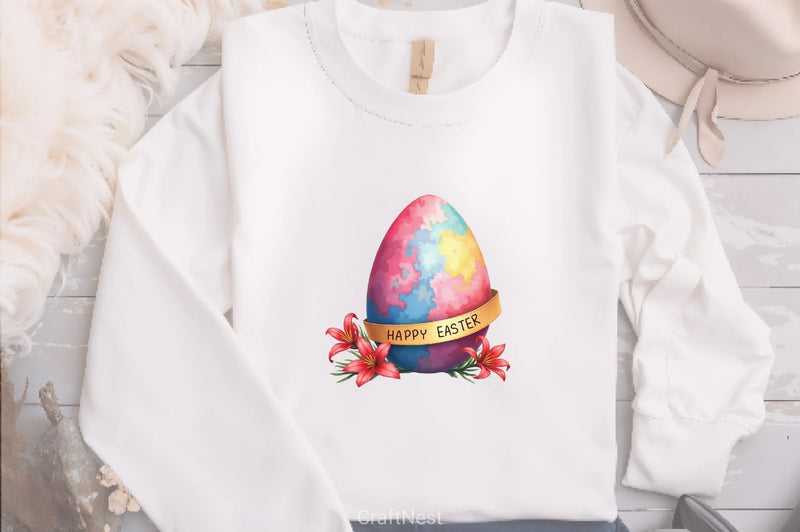 Easter Egg Ribbon Lilies Clipart Bundle - CraftNest - Digital Crafting and Art