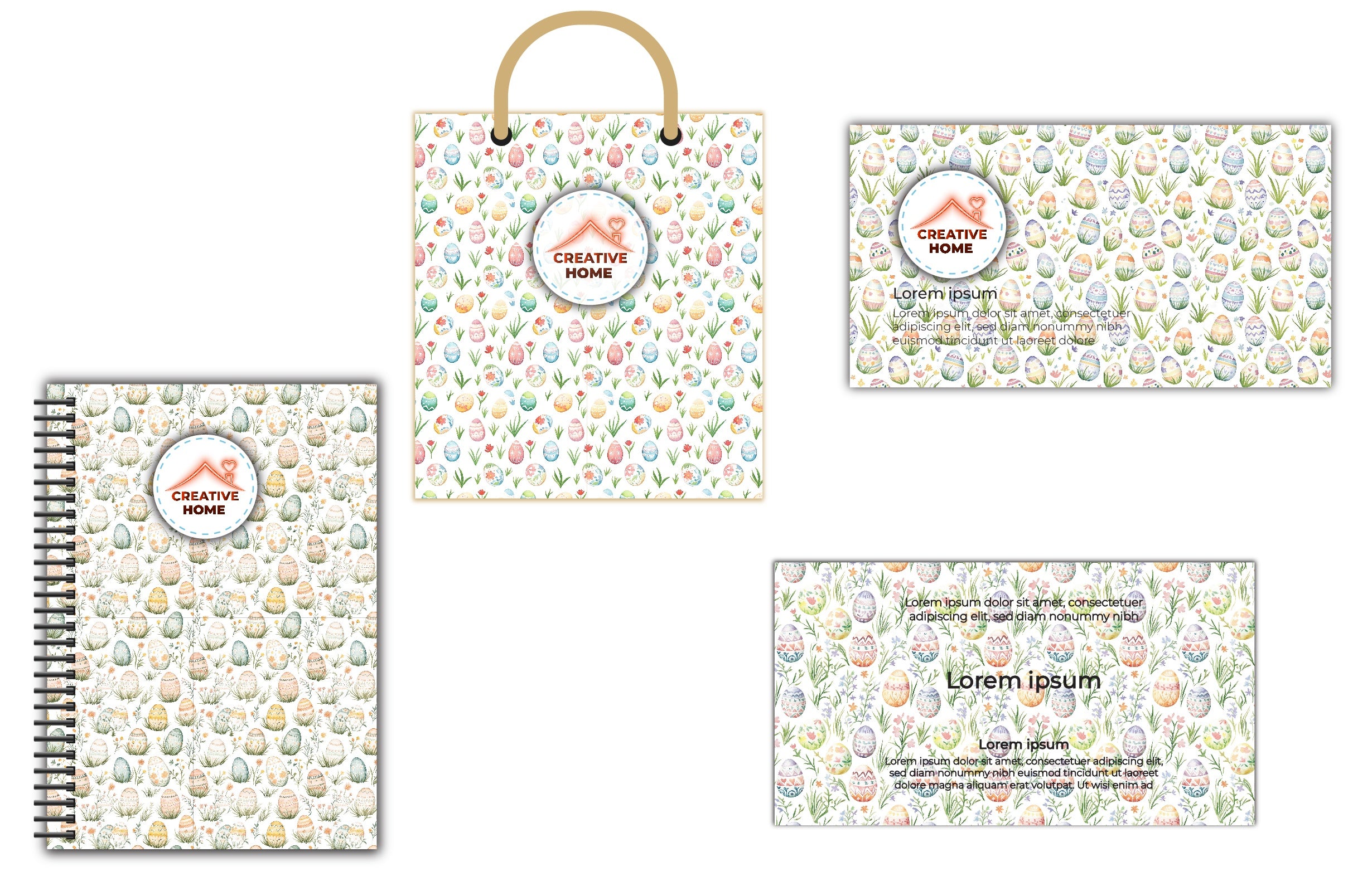 Easter Bunnies & Eggs Clipart Bundle 1 - CraftNest - Digital Crafting and Art