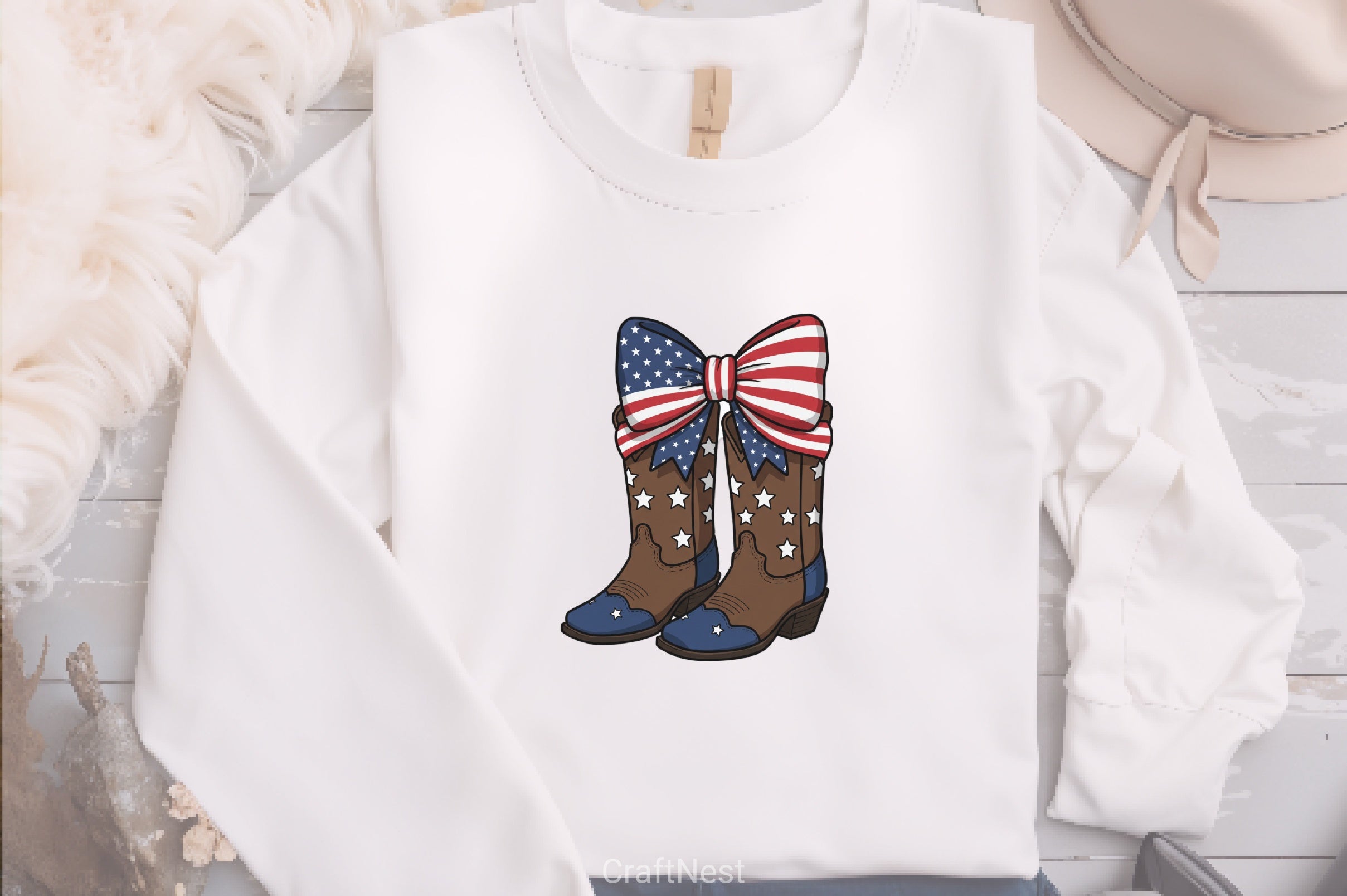 Coquette Cowgirl 4th July Clipart Bundle - CraftNest - Digital Crafting and Art