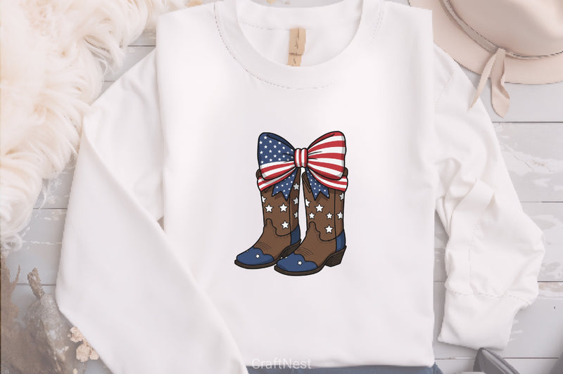 Coquette Cowgirl 4th July Clipart Bundle - CraftNest - Digital Crafting and Art