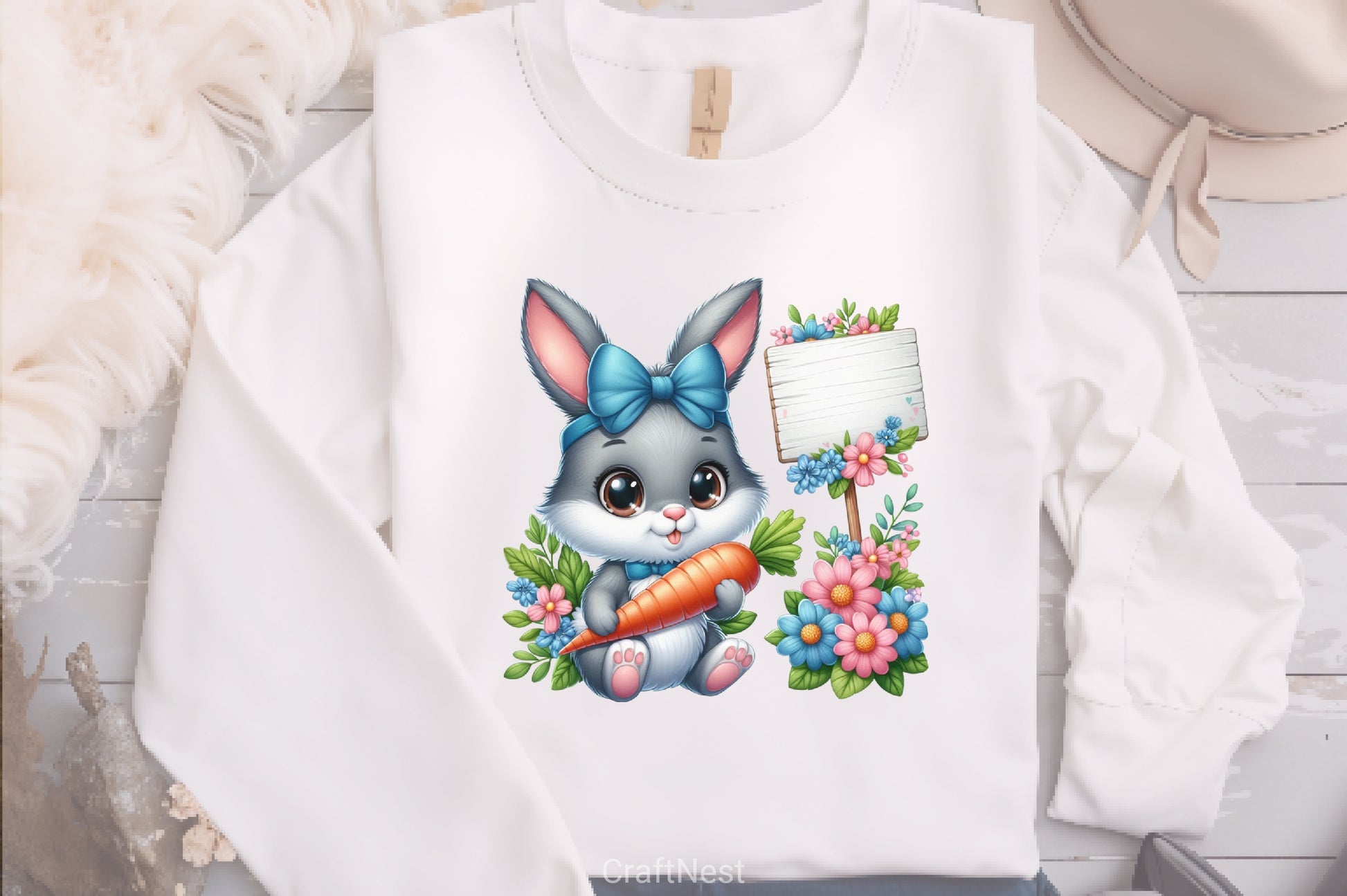 Easter Bunny Sign Clipart Bundle 7 - CraftNest - Digital Crafting and Art