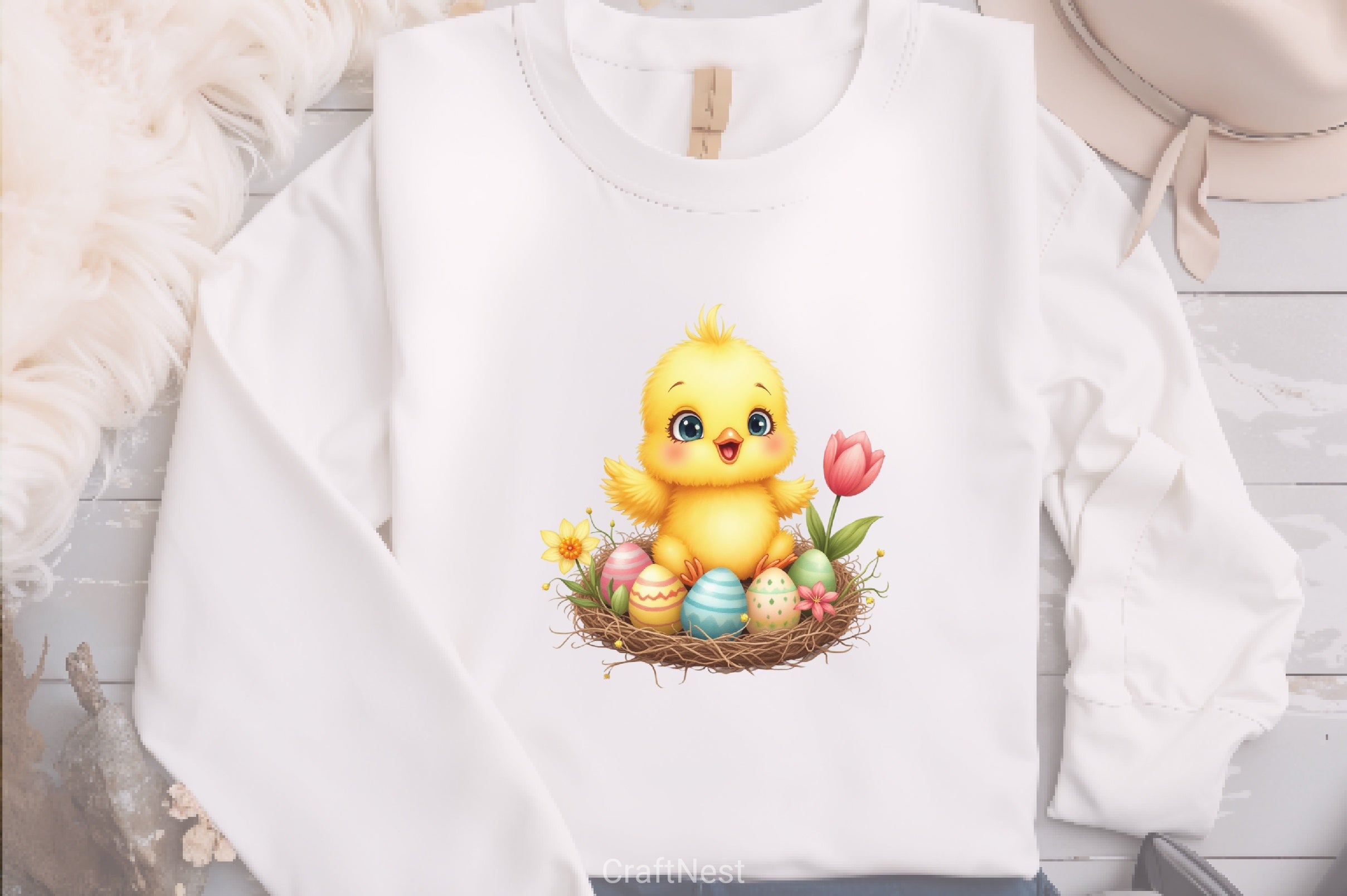 Easter Chick Nest Clipart Bundle - CraftNest - Digital Crafting and Art