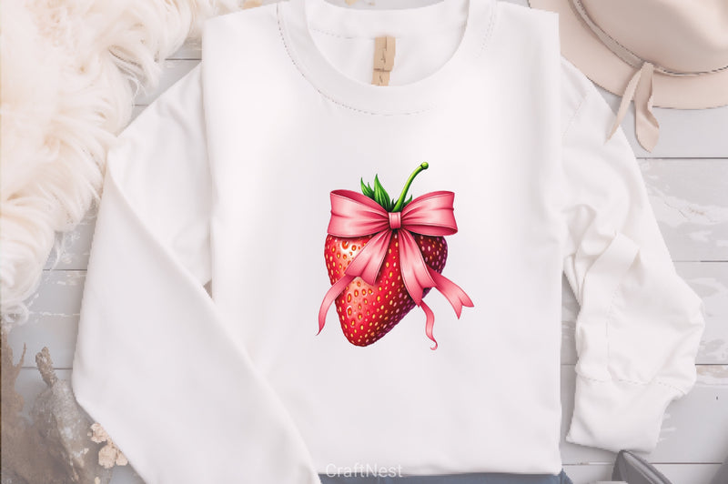 Valentine Strawberry Clipart Bundle - CraftNest - Digital Crafting and Art