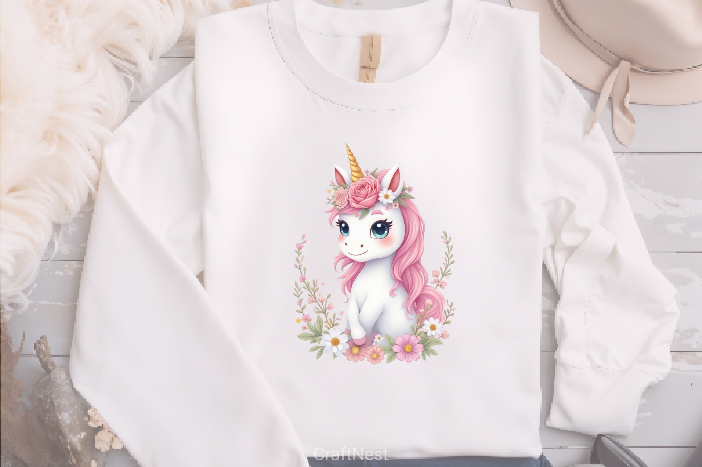 Baby Unicorn Clipart Bundle  2 - CraftNest - Digital Crafting and Art