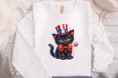 Patriotic Black Cat Clipart Bundle - CraftNest - Digital Crafting and Art
