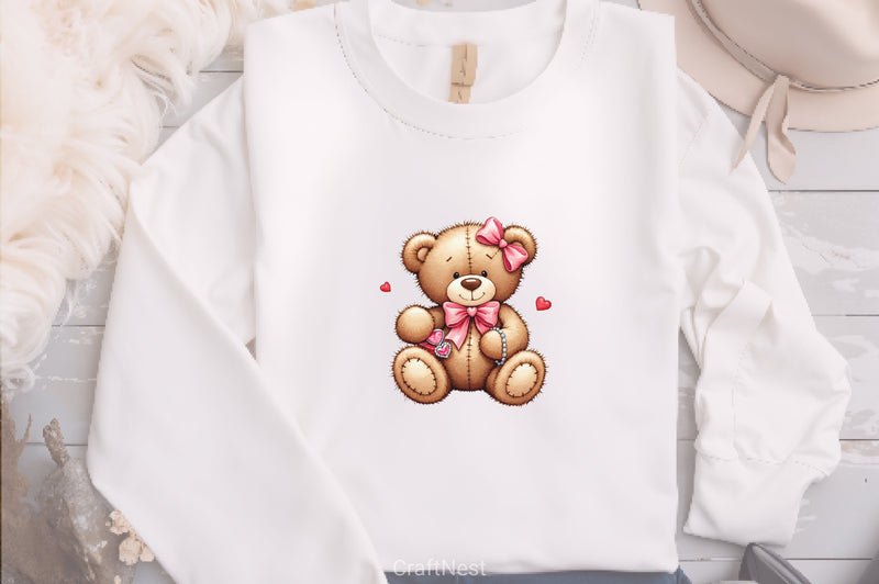 Valentine's Day Teddy Bear Clipart Bundle 3 - CraftNest - Digital Crafting and Art