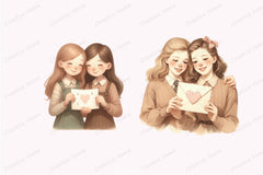 Valentine Girls Clipart Bundle - CraftNest - Digital Crafting and Art