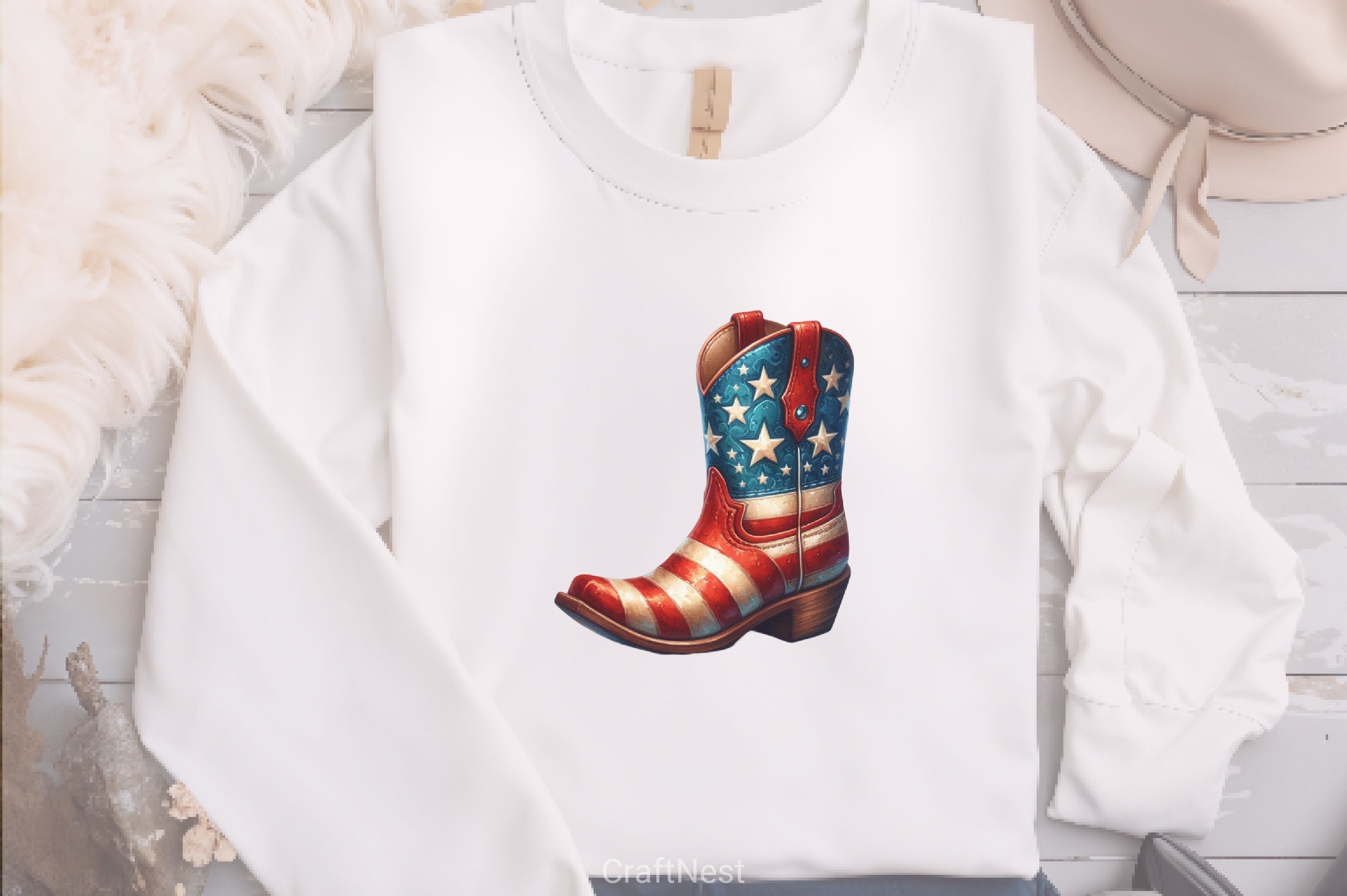 4th of July Cowboy Boot Clipart Bundle - CraftNest - Digital Crafting and Art