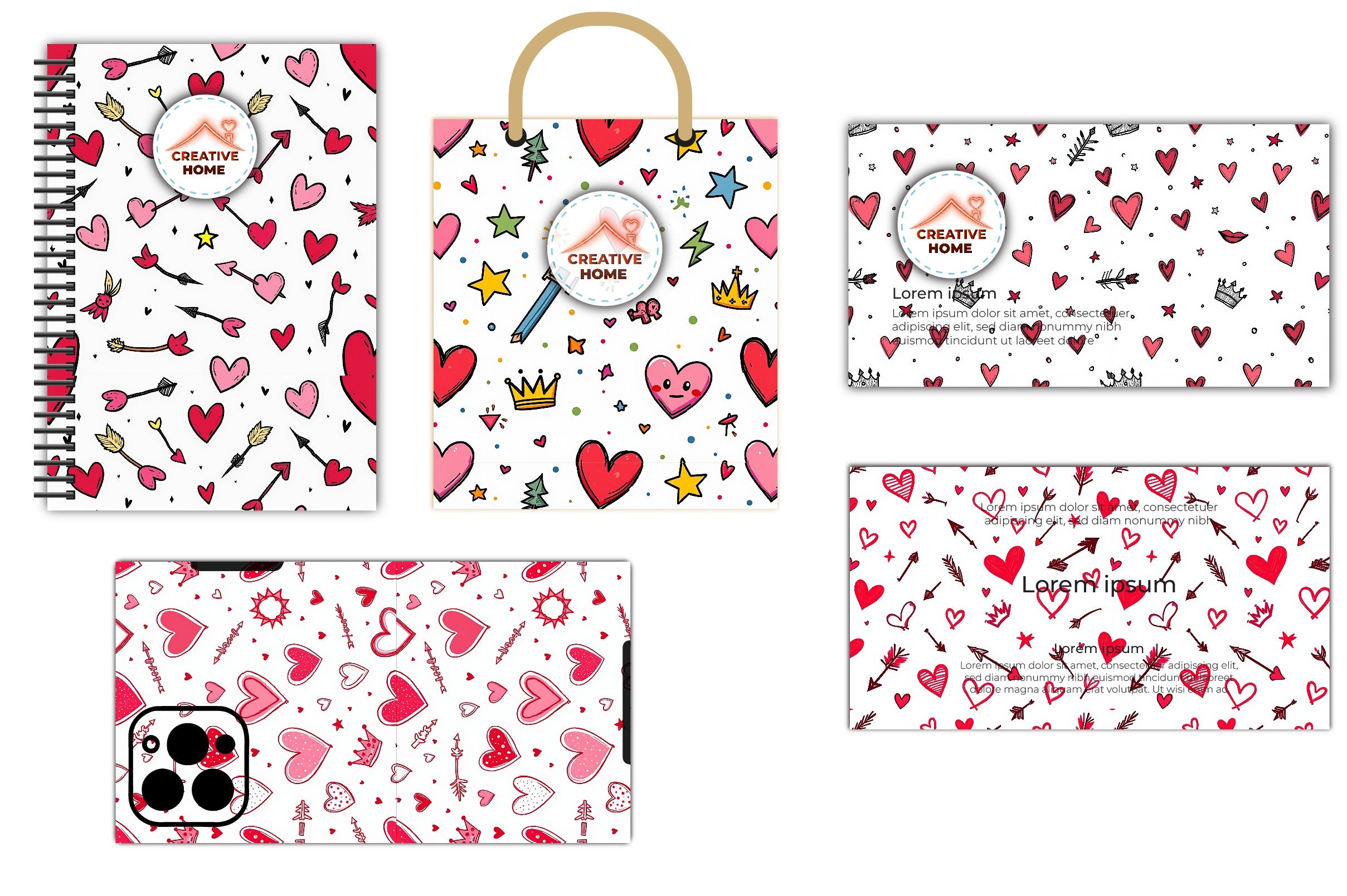 Hearts, Arrows, Stars & Crowns Clipart Bundle - CraftNest - Digital Crafting and Art