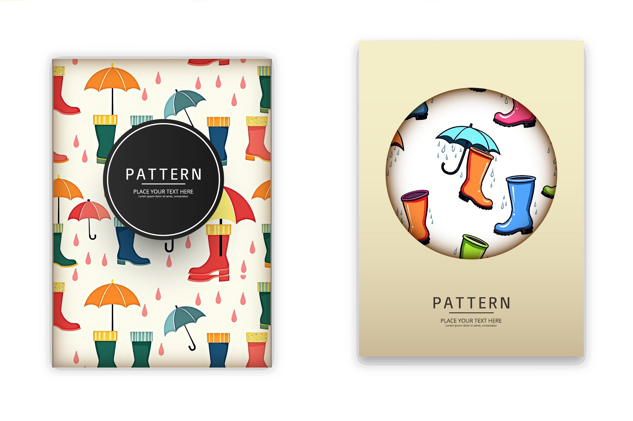 Bright Boots & Umbrellas Clipart Bundle - CraftNest - Digital Crafting and Art