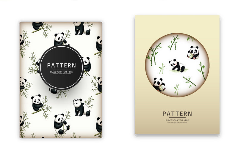 Cute Bamboo Munching Pattern Clipart Bundle - CraftNest - Digital Crafting and Art