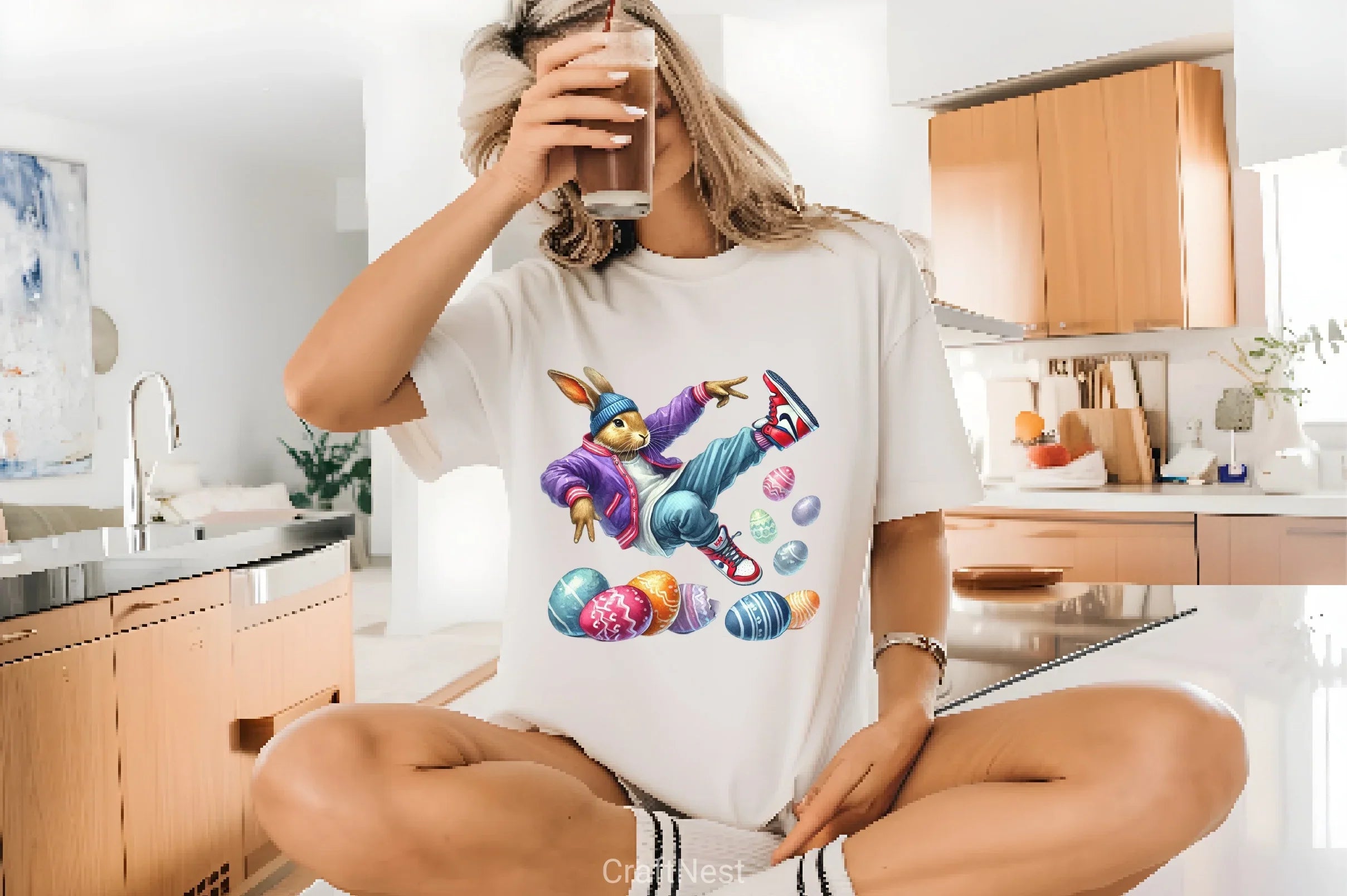 Hip Hop Bunny Easter Clipart Bundle 4 - CraftNest - Digital Crafting and Art