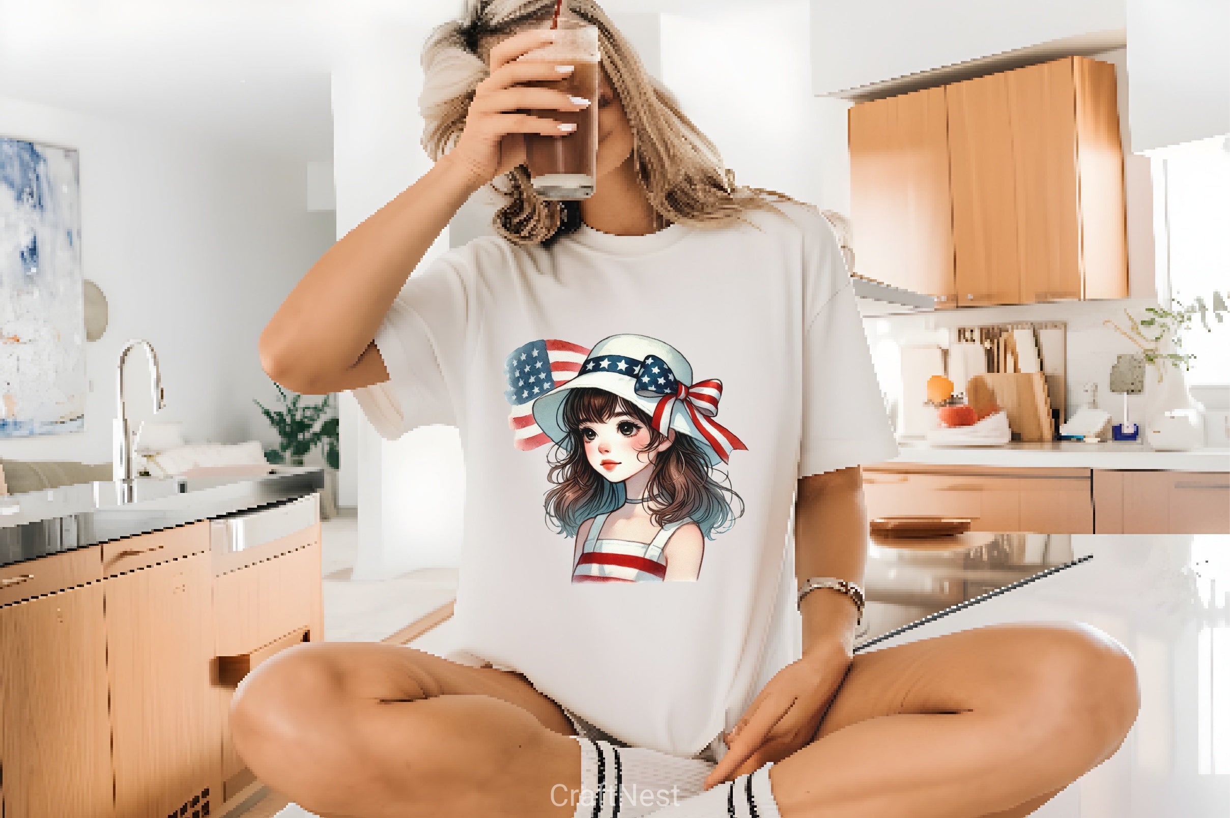 4th of July Girl Clipart Bundle - CraftNest - Digital Crafting and Art