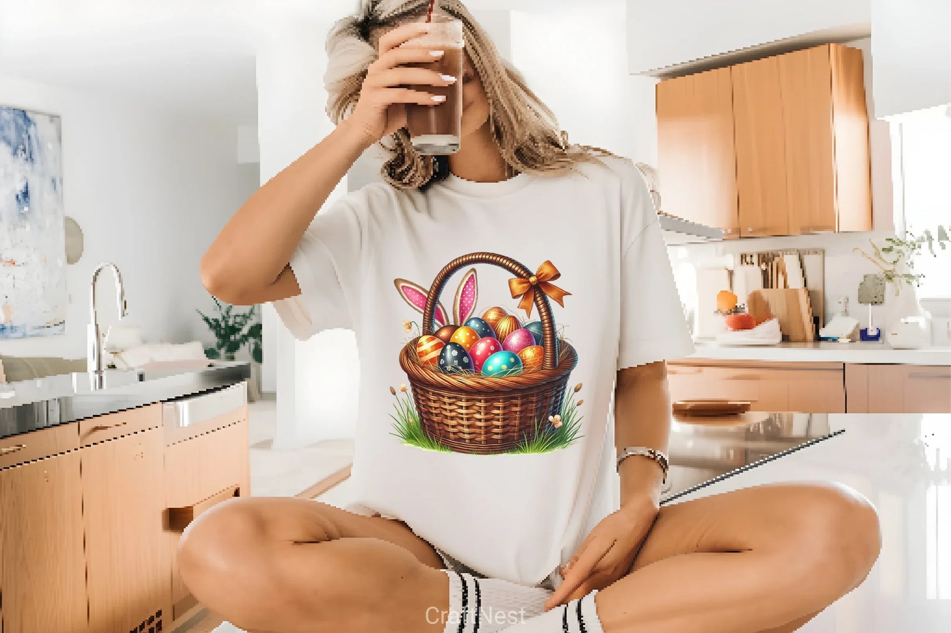 Easter Basket Bunny Ears Clipart Bundle - CraftNest - Digital Crafting and Art