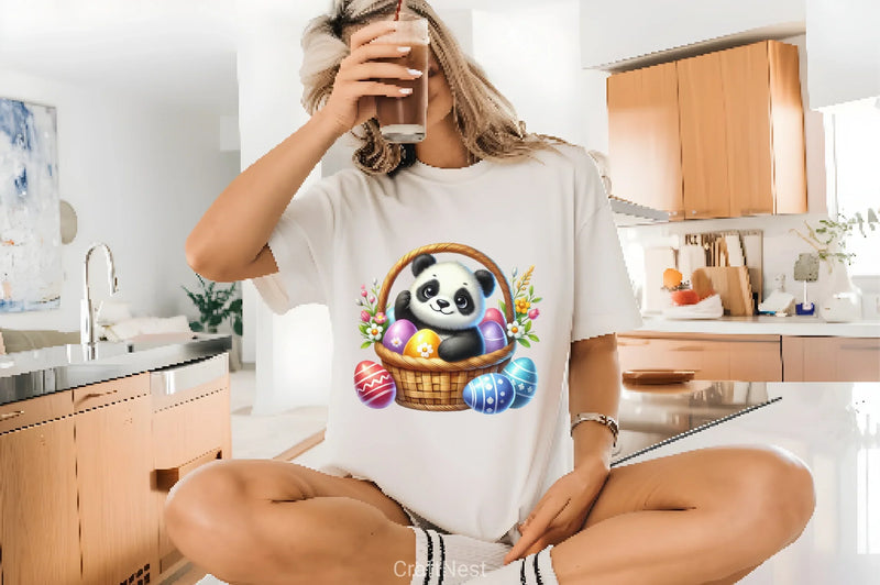 Panda Easter Basket Clipart Bundle - CraftNest - Digital Crafting and Art