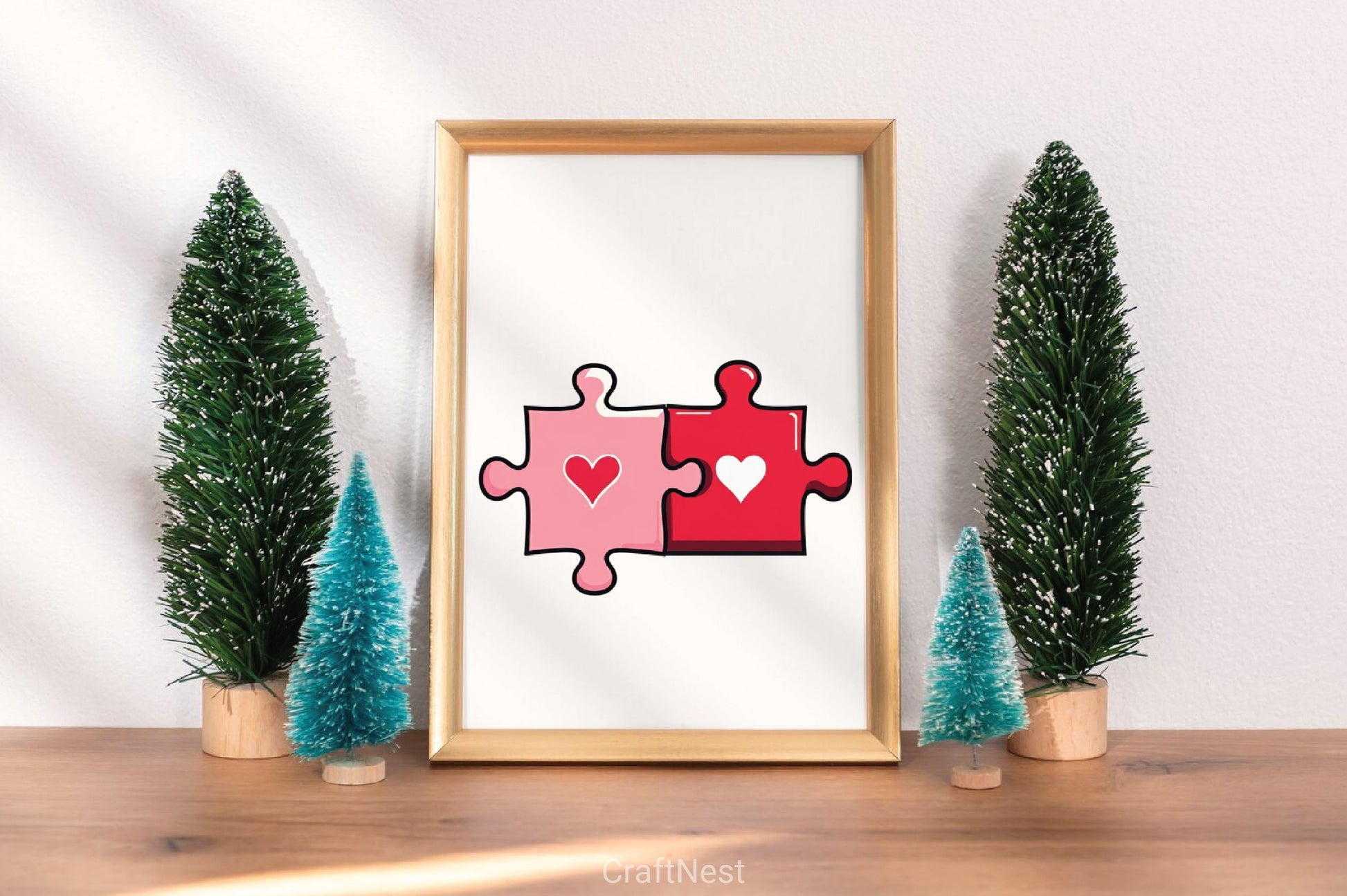 Heart Puzzle Valentine Clipart Bundle - CraftNest - Digital Crafting and Art