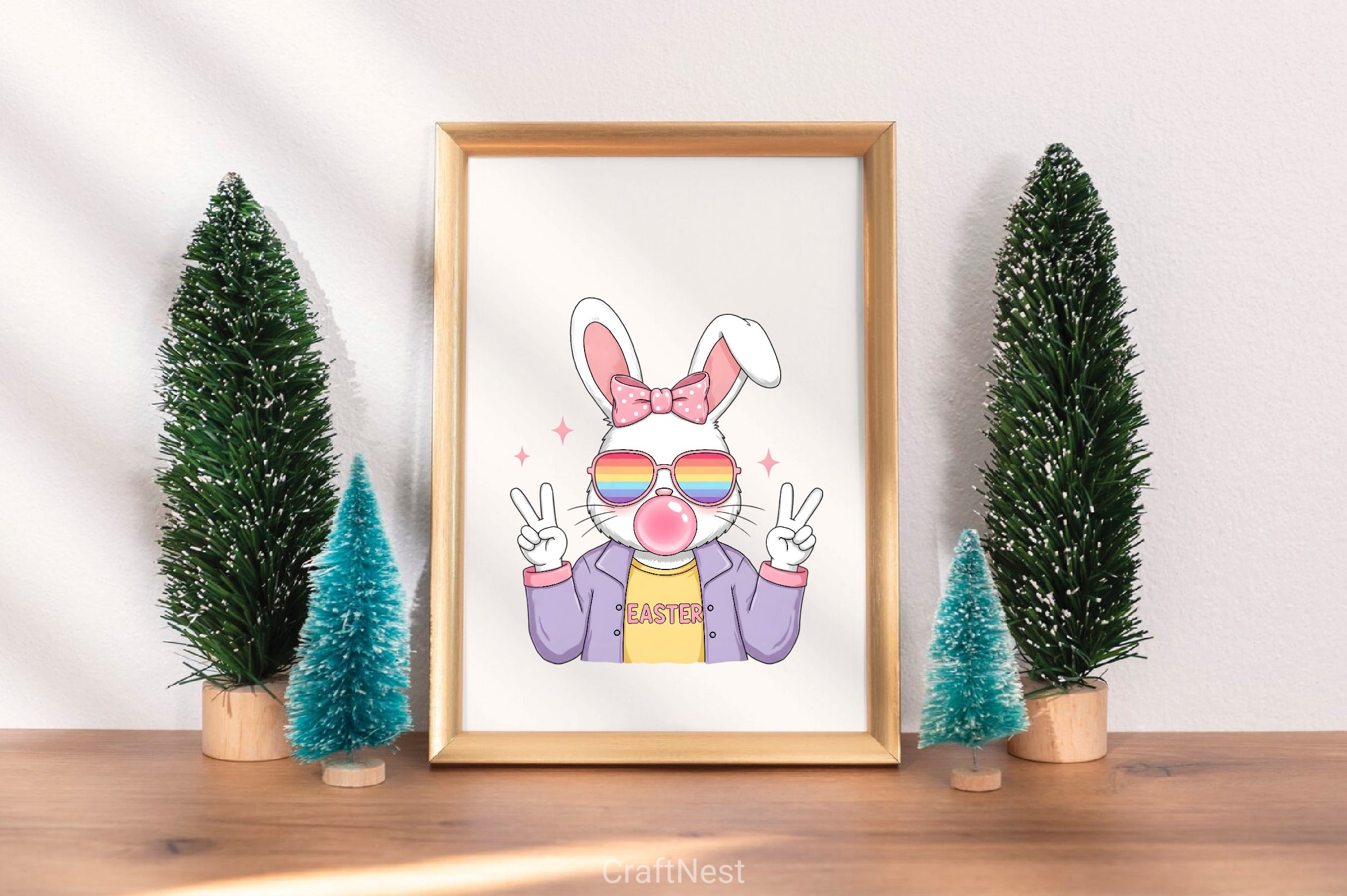 Hipster Easter Bunny Clipart Bundle - CraftNest - Digital Crafting and Art