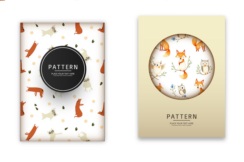Foxes & Owls Pattern Clipart Bundle - CraftNest - Digital Crafting and Art