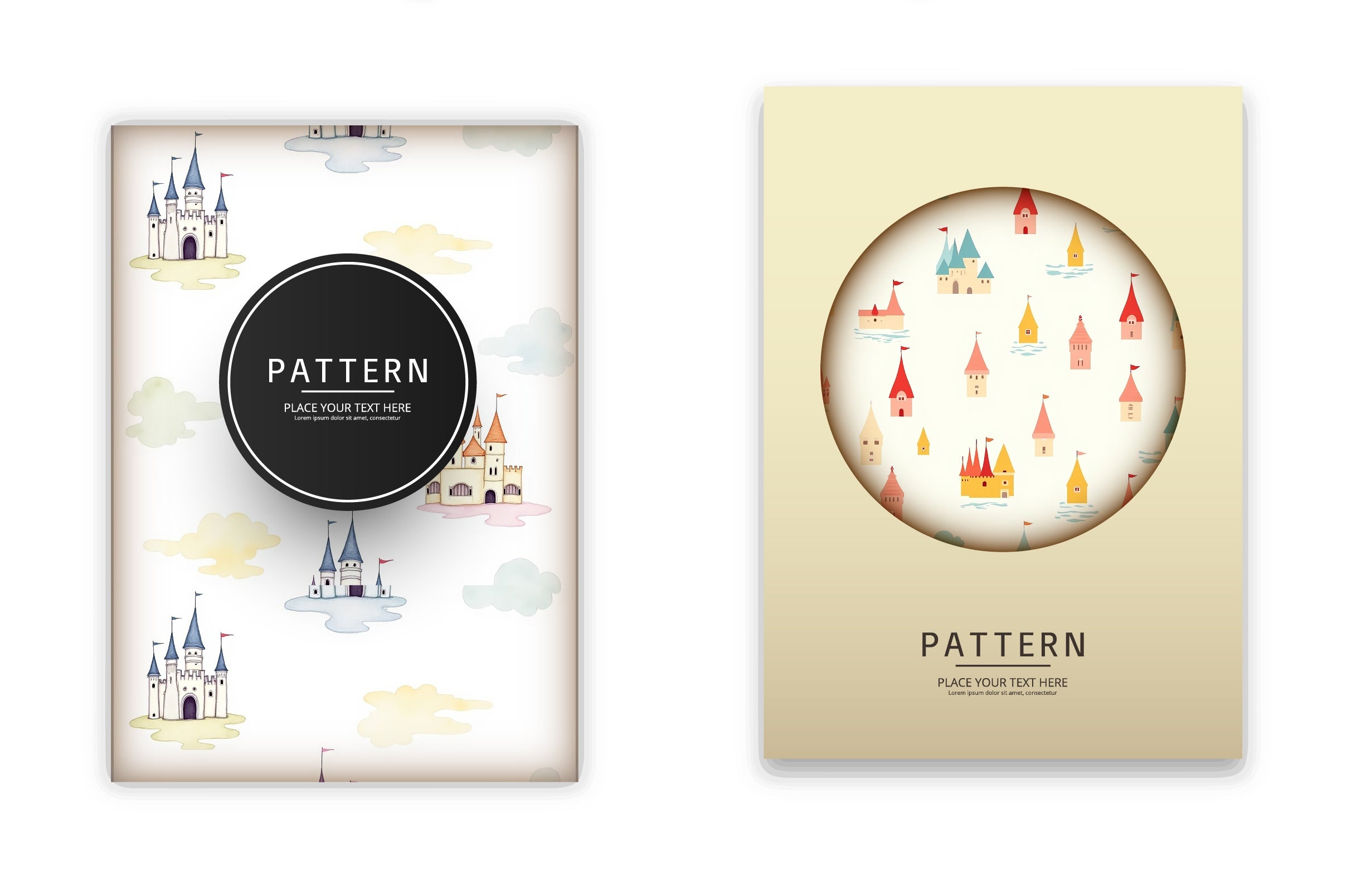 Pastel Castle Pattern Clipart Bundle - CraftNest - Digital Crafting and Art