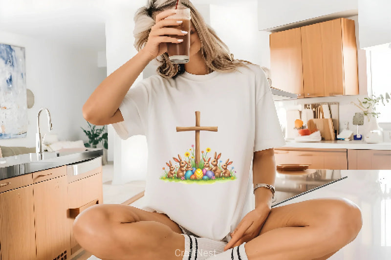 Easter Cross Rabbits Clipart Bundle - CraftNest - Digital Crafting and Art