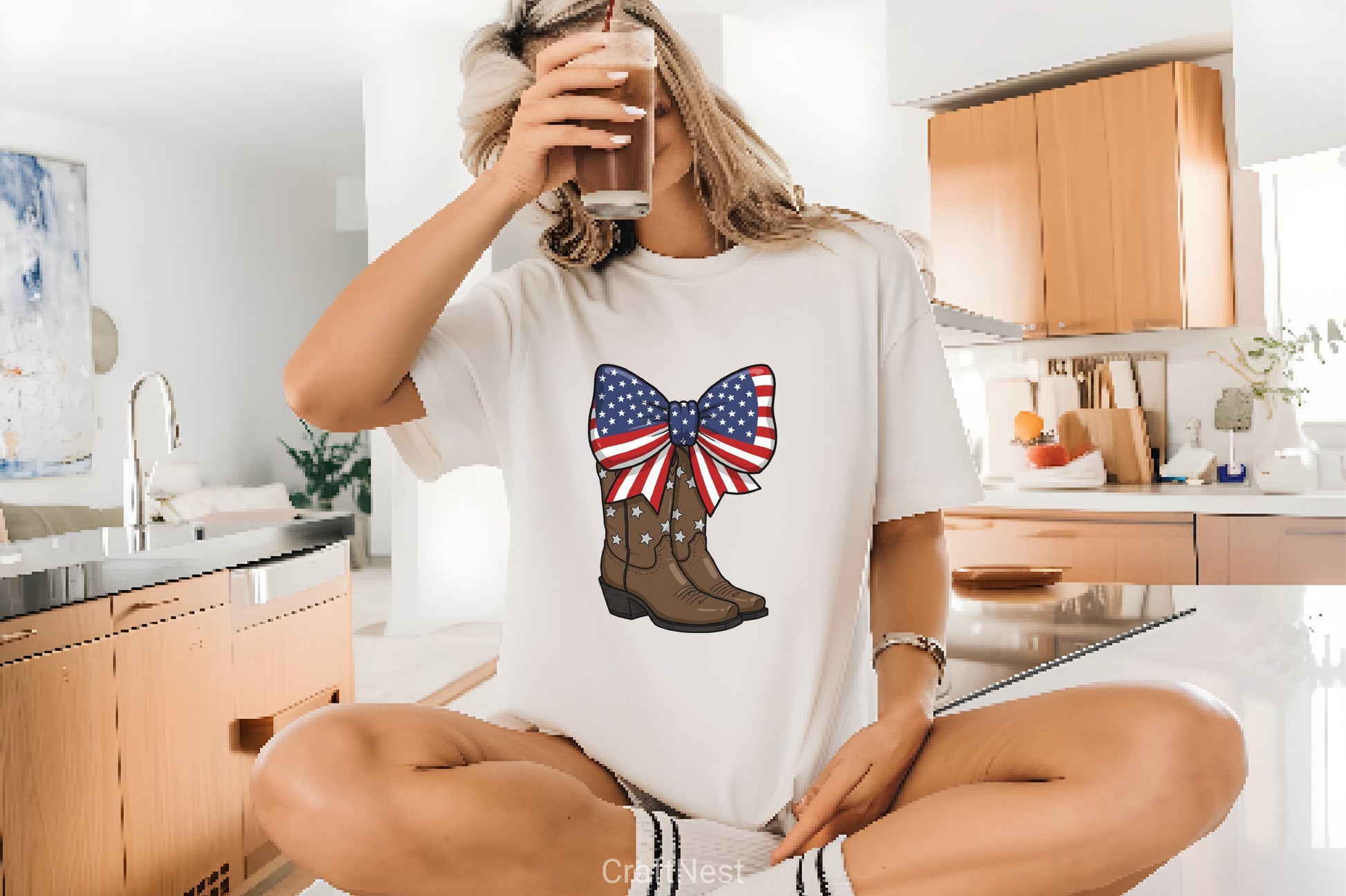 Coquette Cowgirl 4th July Clipart Bundle - CraftNest - Digital Crafting and Art