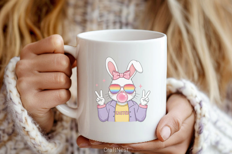 Hipster Easter Bunny Clipart Bundle - CraftNest - Digital Crafting and Art