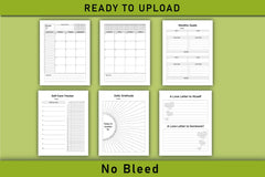 Self Care & Gratitude Planner for Women - Printable Planner - CraftNest - Digital Crafting and Art