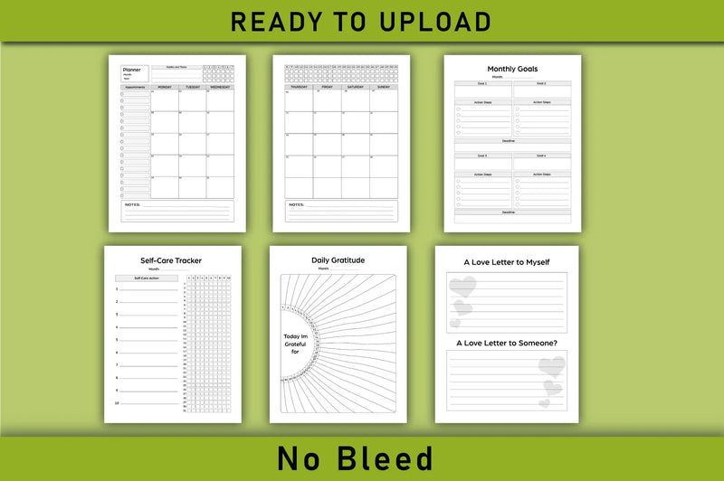 Self Care & Gratitude Planner for Women - Printable Planner - CraftNest - Digital Crafting and Art