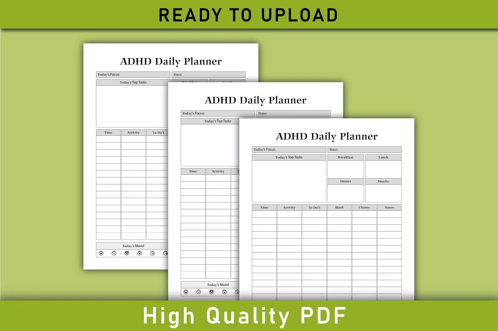 ADHD Daily Planner Bundle - CraftNest - Digital Crafting and Art