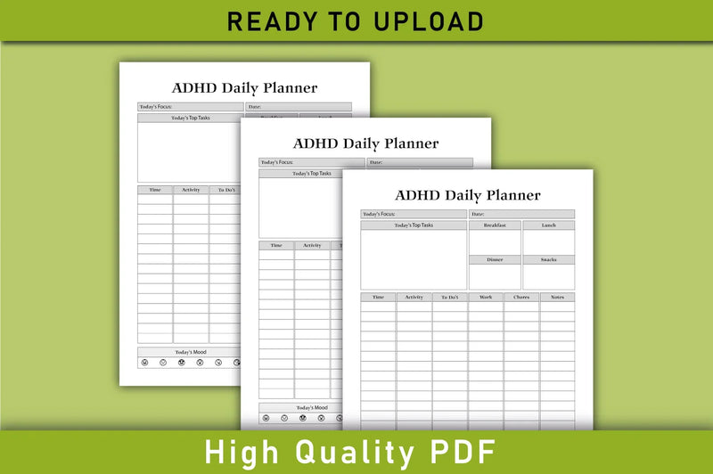 ADHD Daily Planner Bundle - CraftNest - Digital Crafting and Art