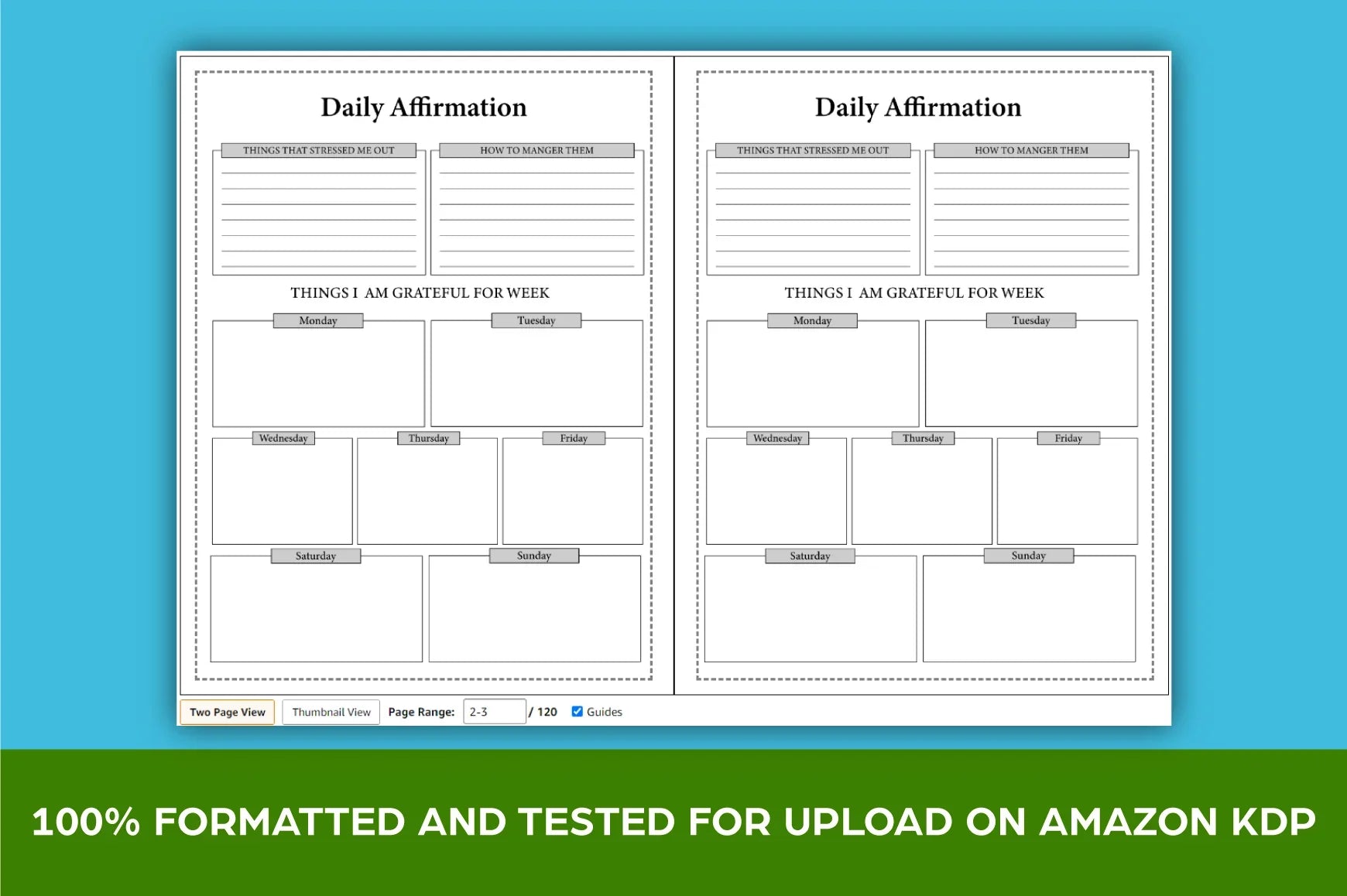 Daily Positive Affirmation Planner - CraftNest - Digital Crafting and Art