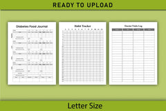 Diabetes Food & Blood Sugar Tracker Planner - CraftNest - Digital Crafting and Art