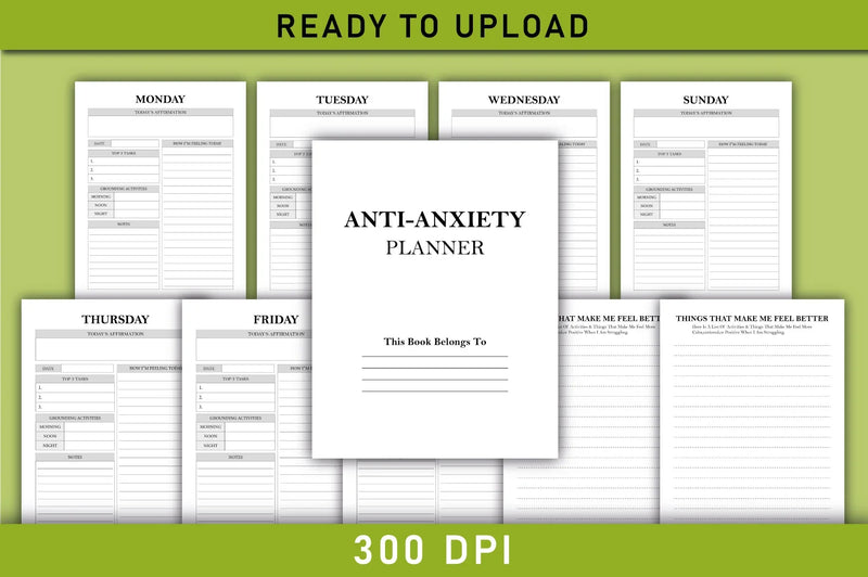 Anti Anxiety Planner - Printable Planner - CraftNest - Digital Crafting and Art