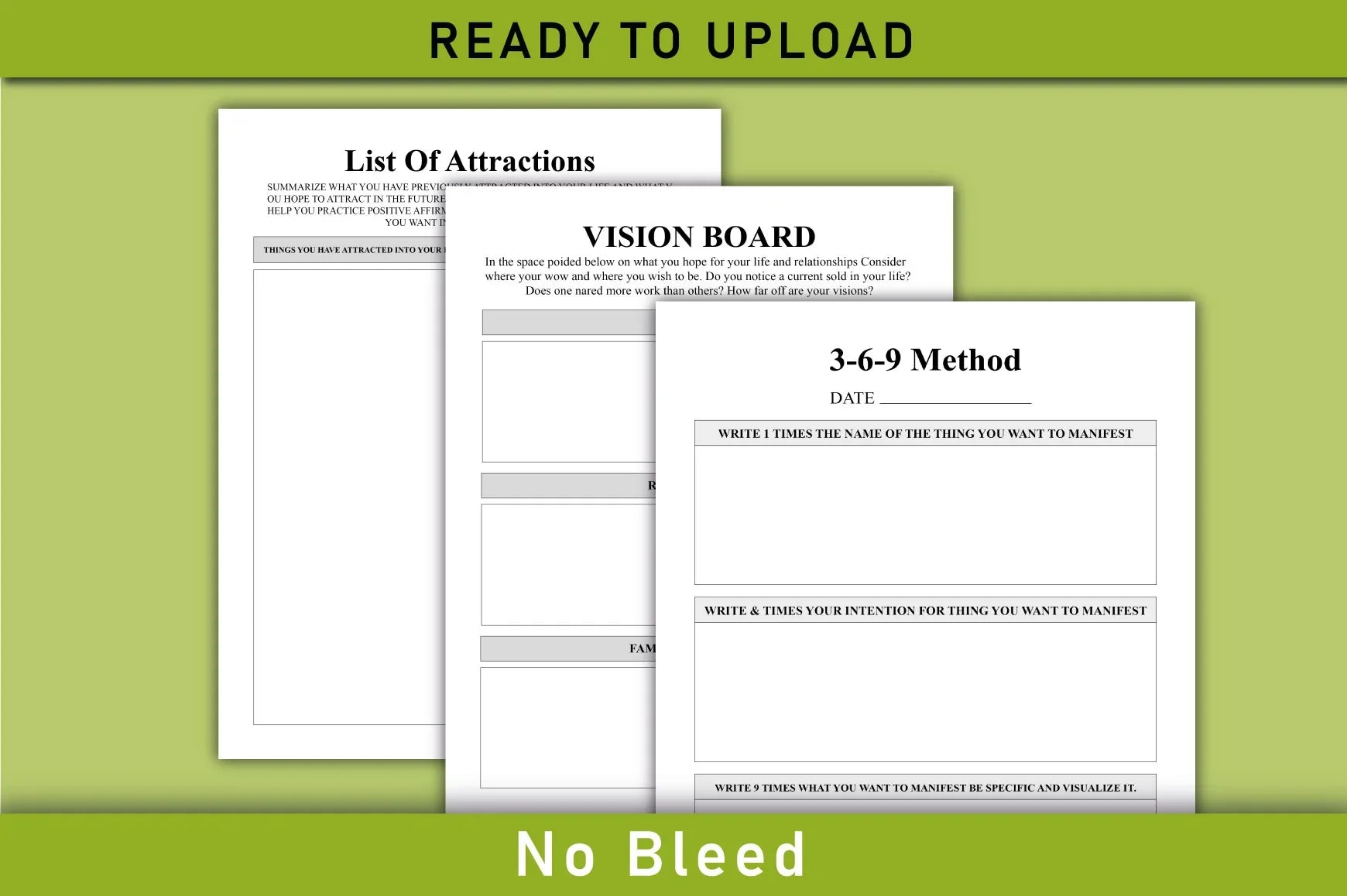 Manifestation Planner  Bundle - CraftNest - Digital Crafting and Art