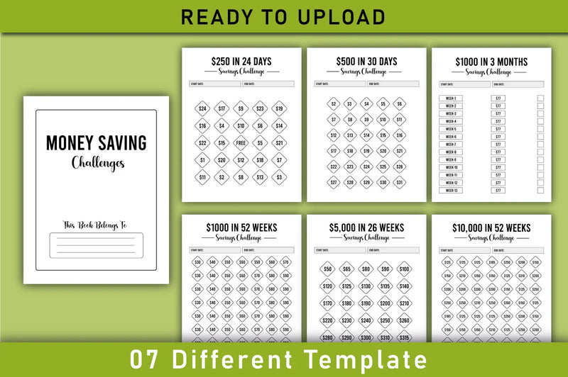 Money Saving Challenges Planner - CraftNest - Digital Crafting and Art