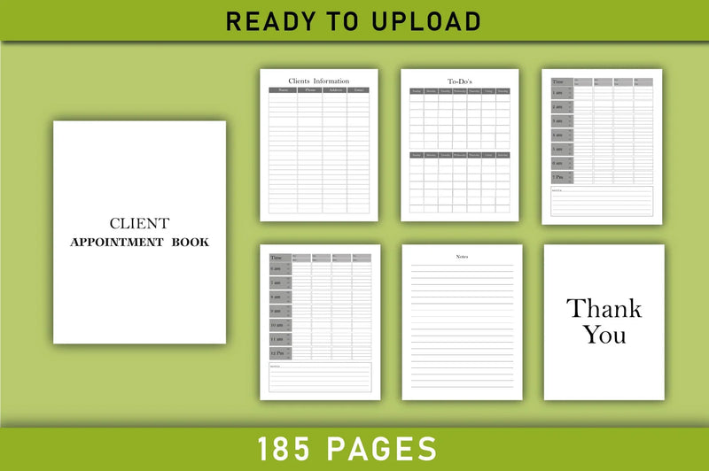 Client Appointment Book Planner  Bundle - CraftNest - Digital Crafting and Art