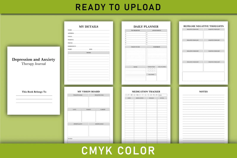 Depression and Anxiety Therapy Planner - CraftNest - Digital Crafting and Art