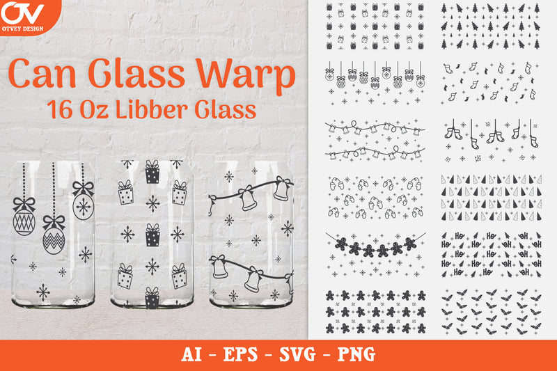 Christmas Beer Can Glass SVG Bundle - CraftNest - Digital Crafting and Art