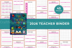 Teacher Lesson Planner Organizer - CraftNest - Digital Crafting and Art