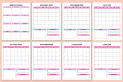 Monthly Planner Template - CraftNest - Digital Crafting and Art
