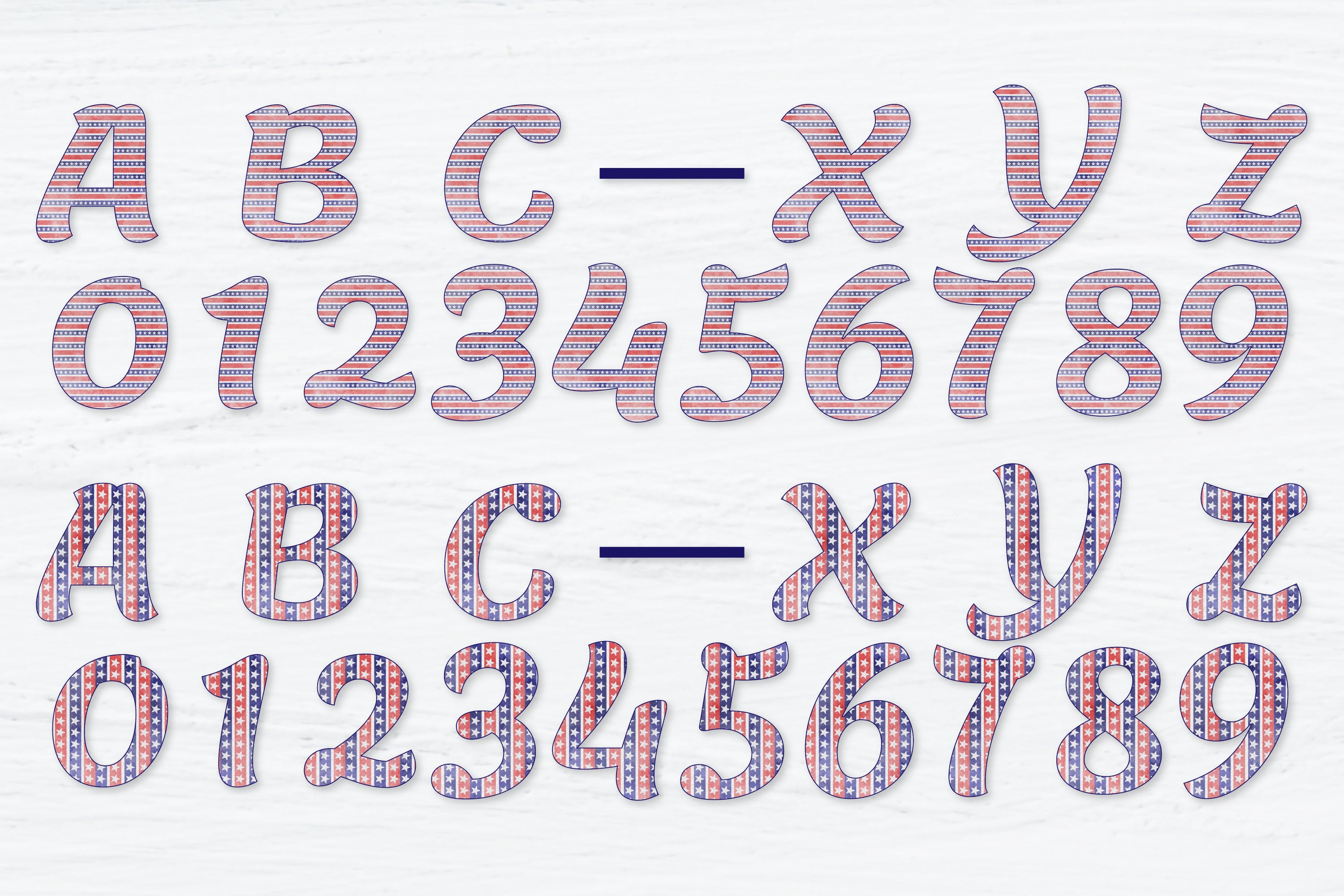 3182 Alphabet & Number Clipart SVG Bundle