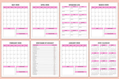 Monthly Planner Template - CraftNest - Digital Crafting and Art