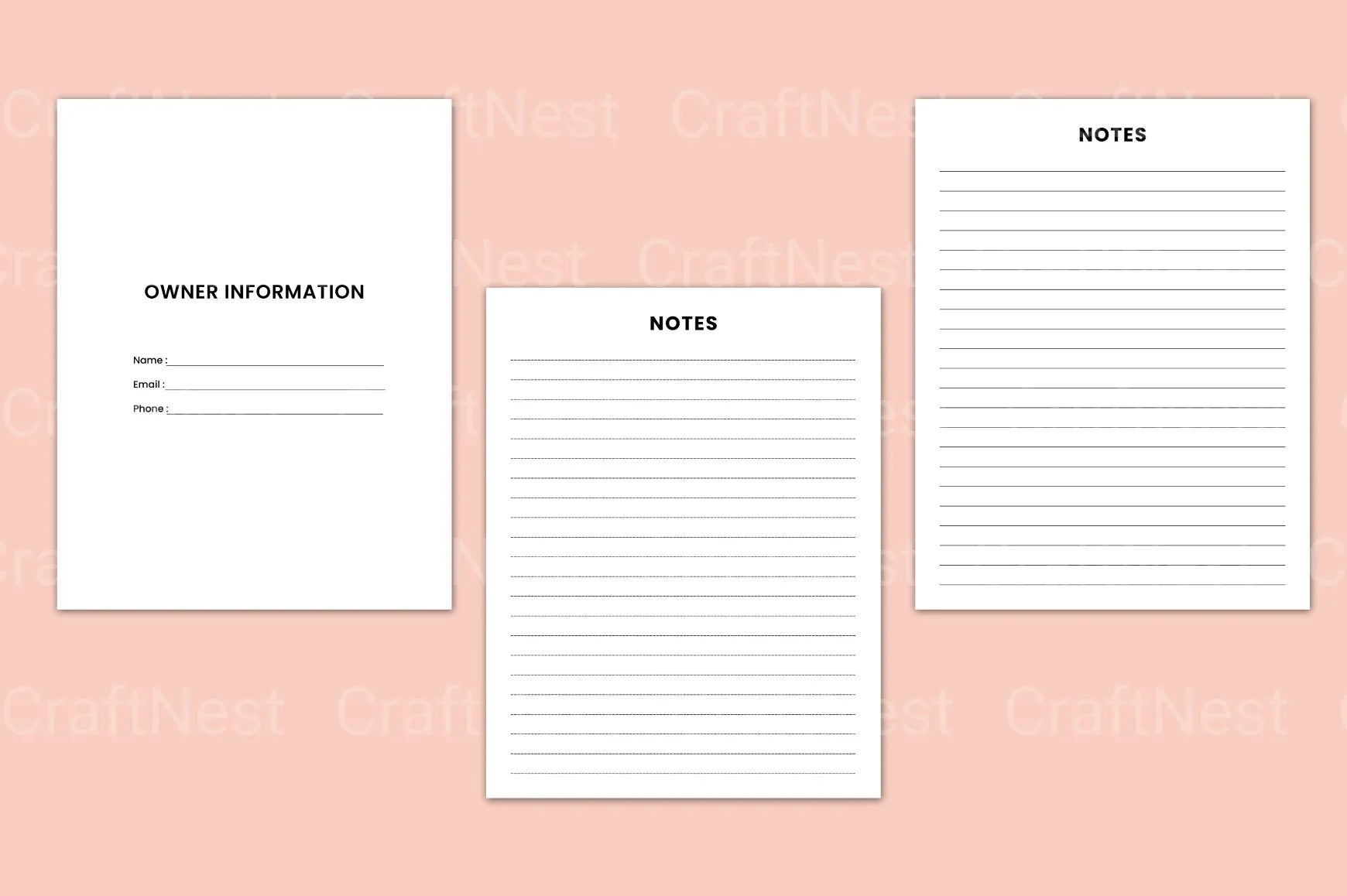 Monthly Planner Template - CraftNest - Digital Crafting and Art