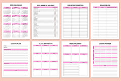 Teacher Lesson Planner Organizer - CraftNest - Digital Crafting and Art