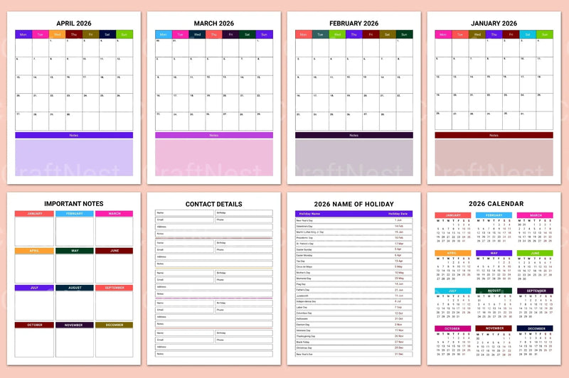 Mental Health Planner for Improved Well-being - CraftNest - Digital Crafting and Art