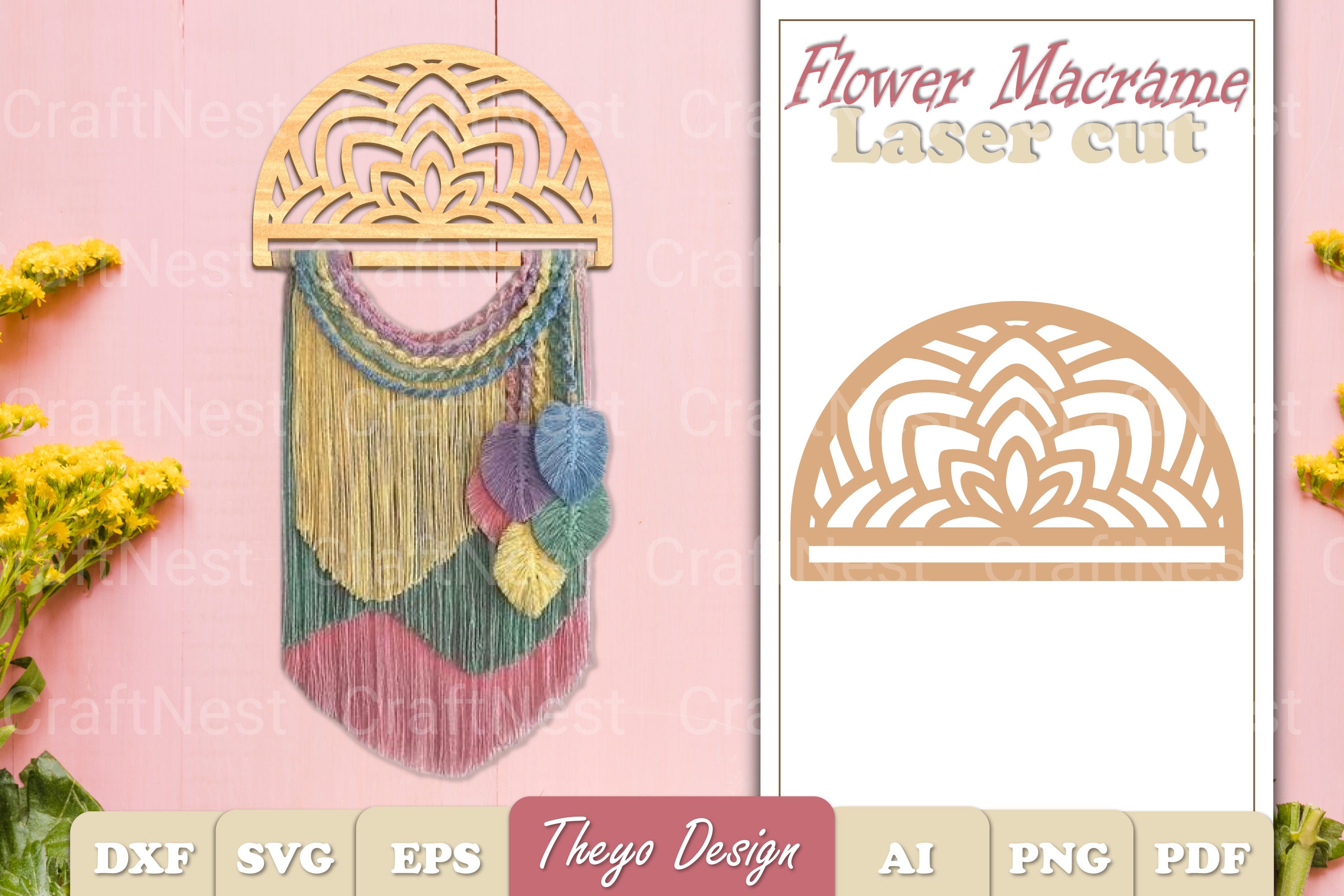 Macrame Flower SVG Bundle