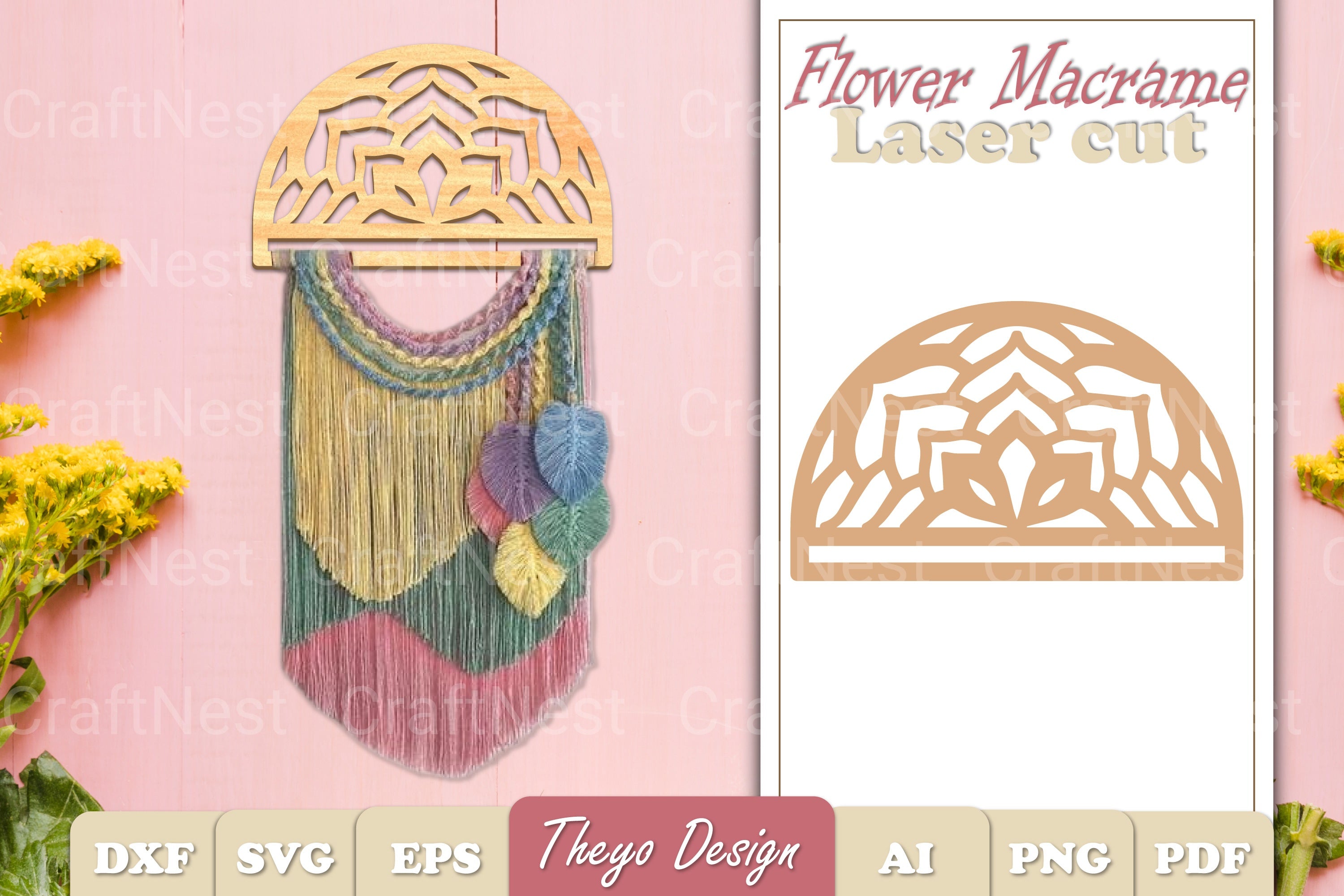 Macrame Flower SVG Bundle